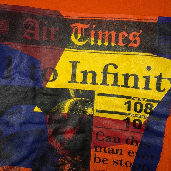 NWT Air Jordan News Clipping Tshirt in Orange - Picture 7 of 8